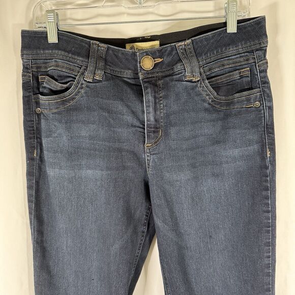 Democracy Ab Technology Jeans Women's 10 Dark Wash Blue Mid Rise Cotton Blend - Picture 2 of 13